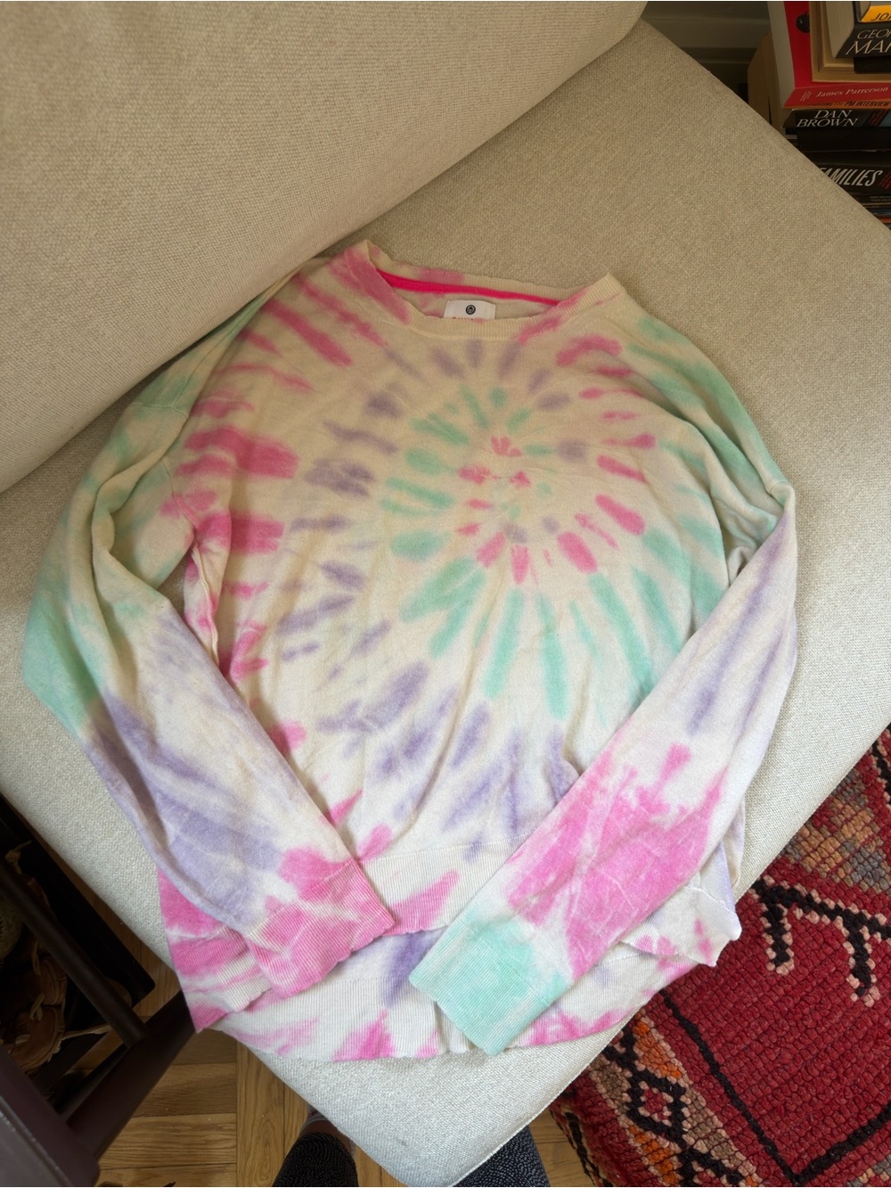 Wool Cashmere Tie-Dye Crewneck Sweater